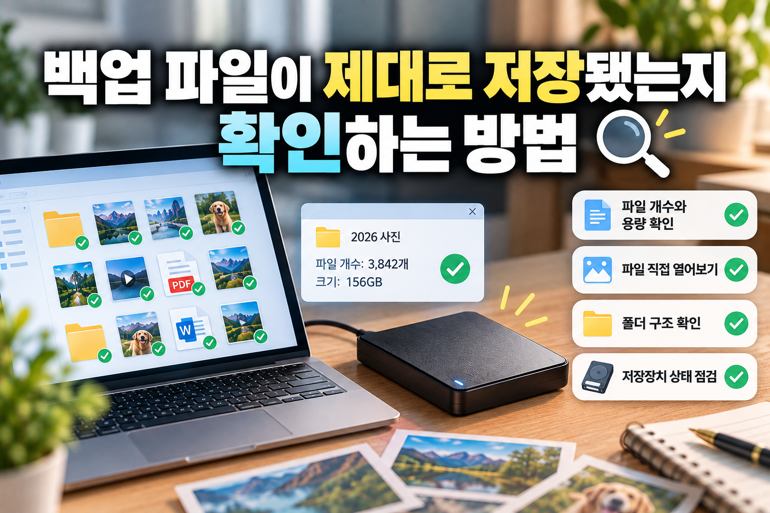 백업 파일 확인 가이드